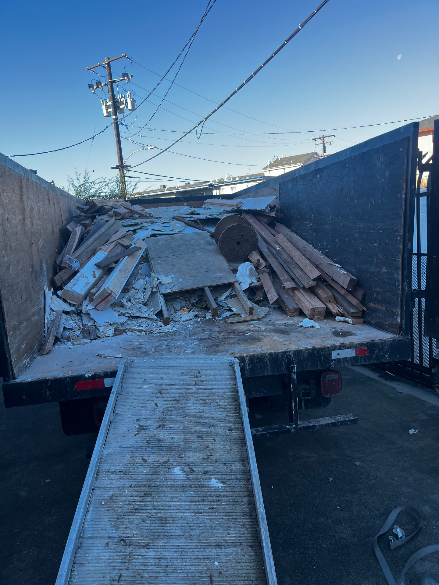 Job photo: Dump truck loaded with construction debris