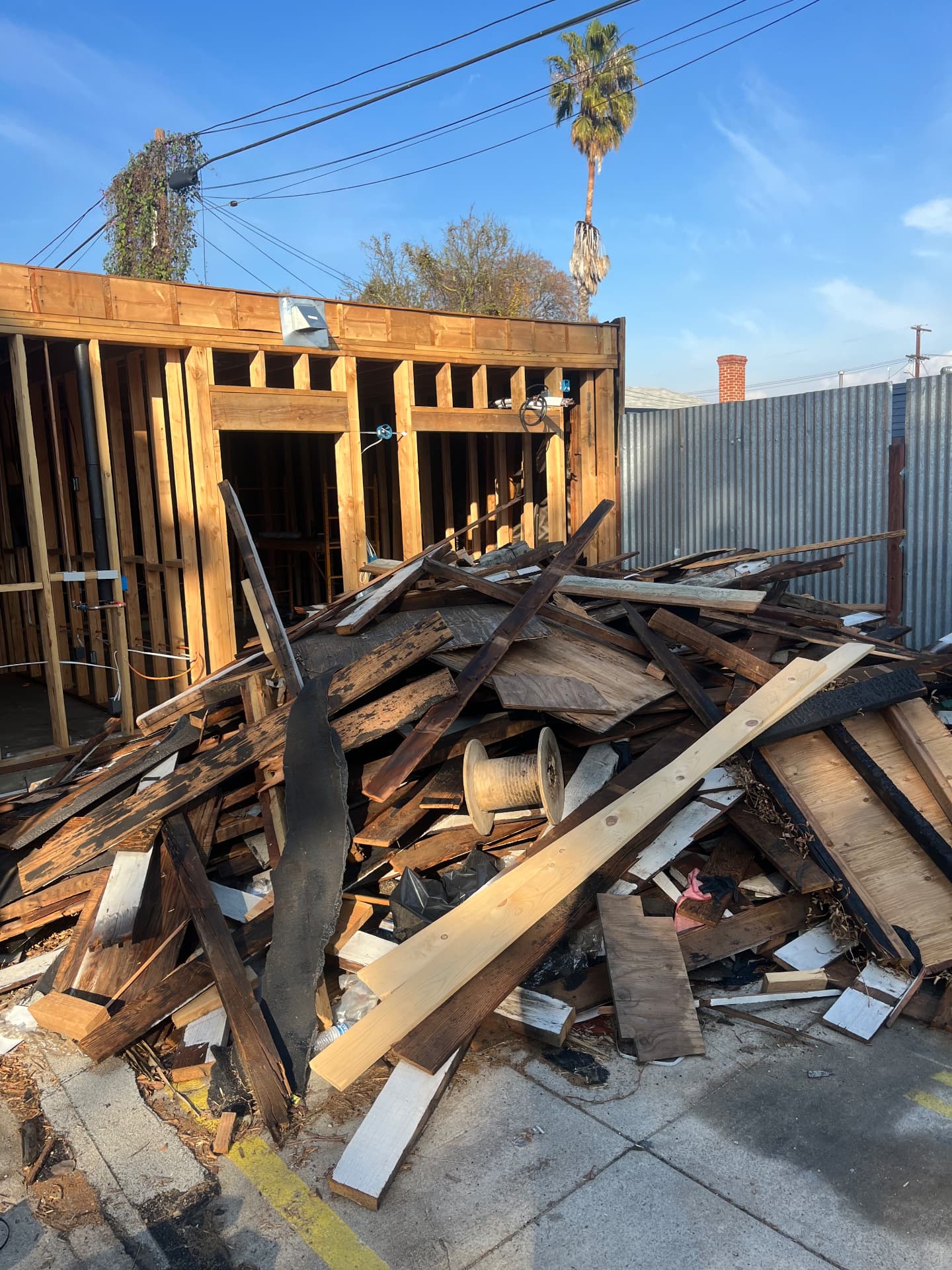 Job photo: Garage torn down and cleared to the slab